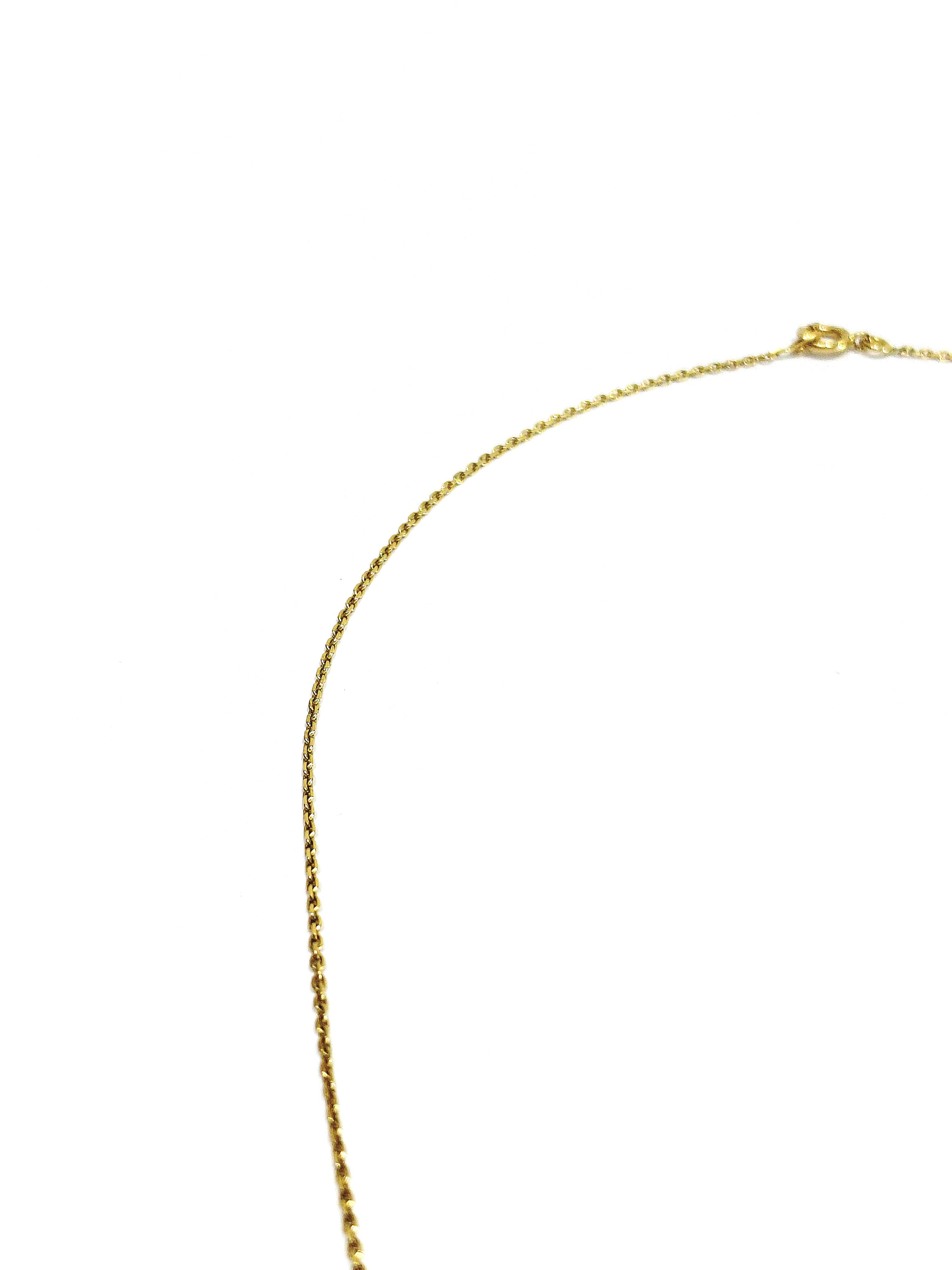 Yellow gold forçat-link chain