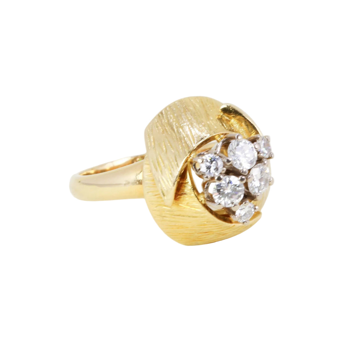 Yellow Gold and Diamond Dome Ring