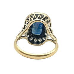 "Entourage" Ring in Yellow Gold, Sapphire, and Diamonds