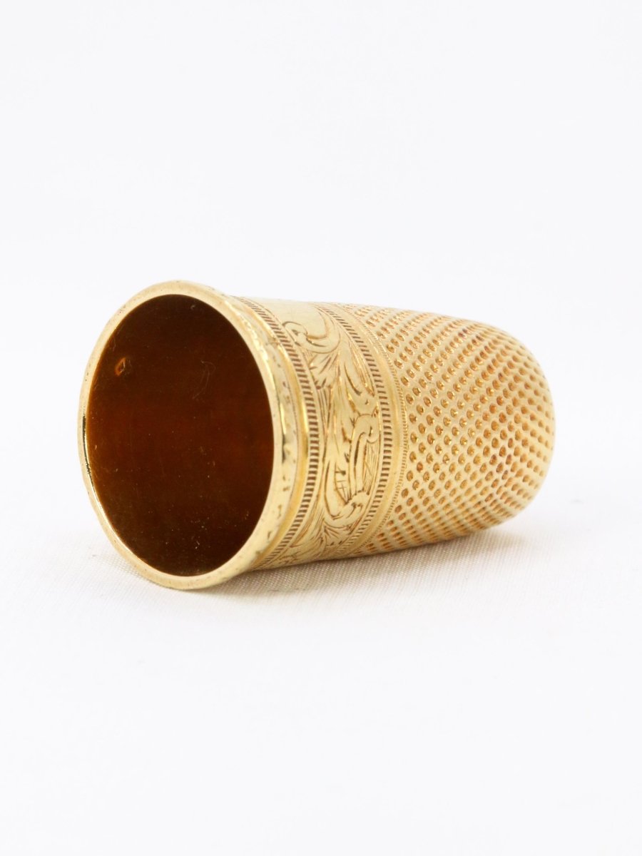 Dé à coudre ART NOUVEAU en or jaune - Castafiore