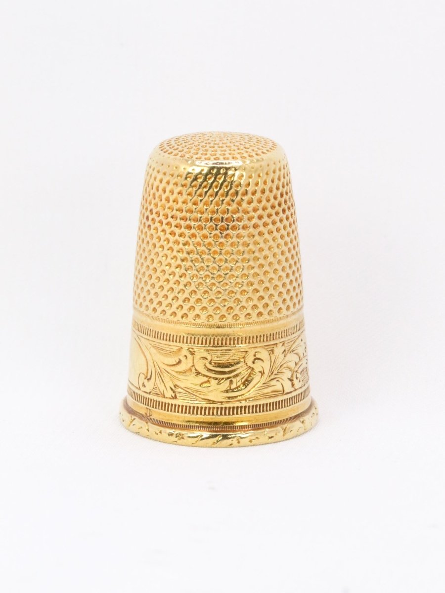 Dé à coudre ART NOUVEAU en or jaune - Castafiore