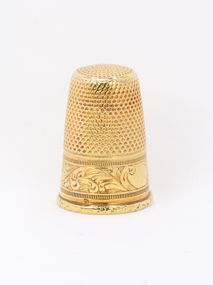 Dé à coudre ART NOUVEAU en or jaune - Castafiore