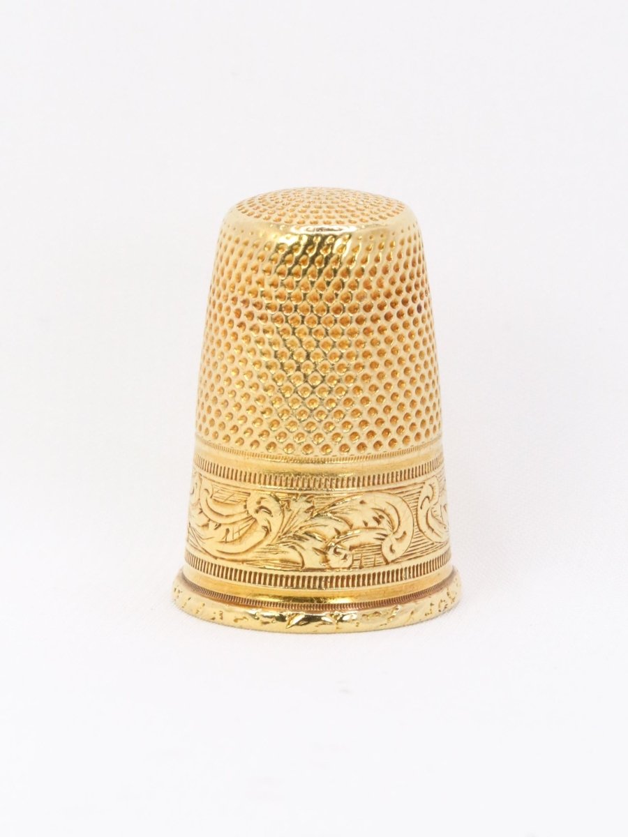 Dé à coudre ART NOUVEAU en or jaune - Castafiore