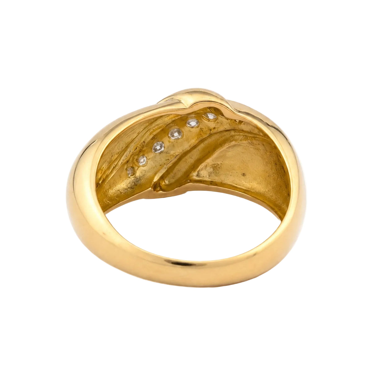 Yellow Gold Diamond Bangle Ring