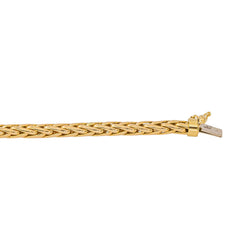 Yellow Gold Palm Leaf Link Necklace