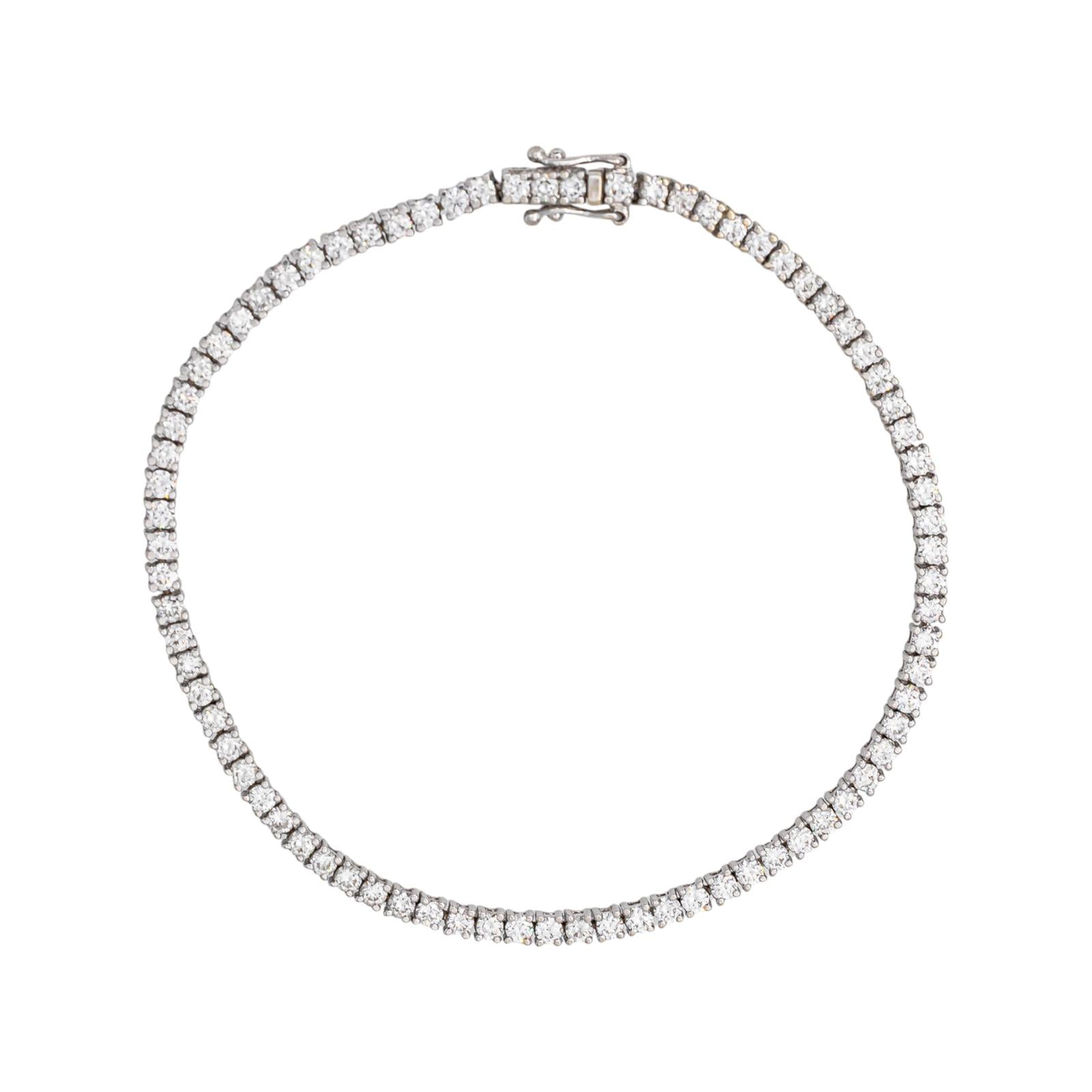 Bracelet Tennis Or blanc Diamant