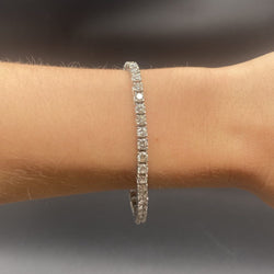 Bracelet Ligne en or blanc et diamants