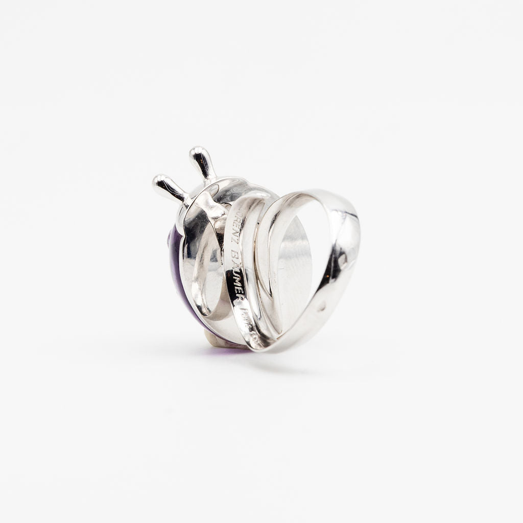 Ring LORENZ BÄUMER "Coccinelle" in white gold, amethyst, citrine and sapphires