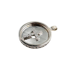 Pendentif en or blanc et diamants