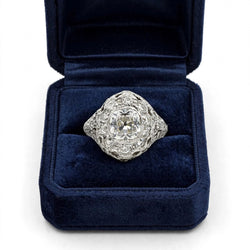 Platinum and Diamond Dome Ring