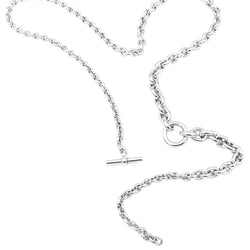 HERMÈS "Crescendo" Long Necklace in Silver