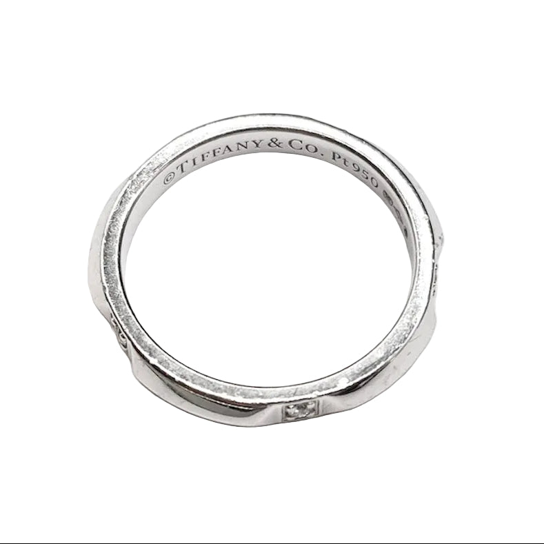TIFFANY & CO. "Tiffany True" Wedding Band in Platinum and Diamonds