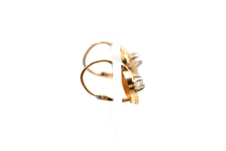 Yellow gold and Sapphire Lever-back Earrings