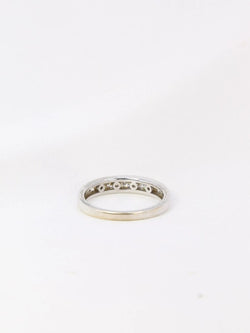 Demi - Alliance américaine en or blanc et diamants 0,18 ct - Castafiore