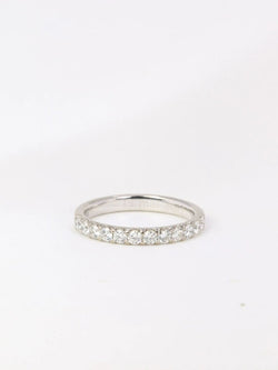 Demi - Alliance américaine en or blanc et diamants 0,72 ct - Castafiore