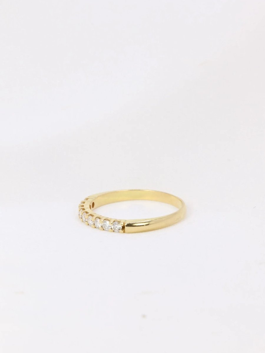 Demi - Alliance américaine en or jaune et diamants 0,3 ct - Castafiore