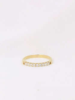 Demi - Alliance américaine en or jaune et diamants 0,3 ct - Castafiore