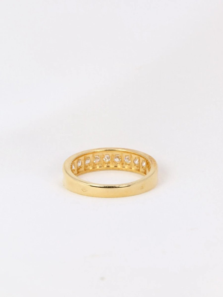 Demi - Alliance américaine en or jaune et diamants 0,36 ct - Castafiore