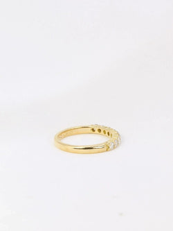 Demi - Alliance américaine en or jaune et diamants 0,36 ct - Castafiore