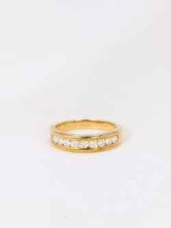 Demi - Alliance américaine en or jaune et diamants 0,36 ct - Castafiore