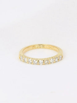 Demi - Alliance américaine en or jaune et diamants 0,36 ct - Castafiore