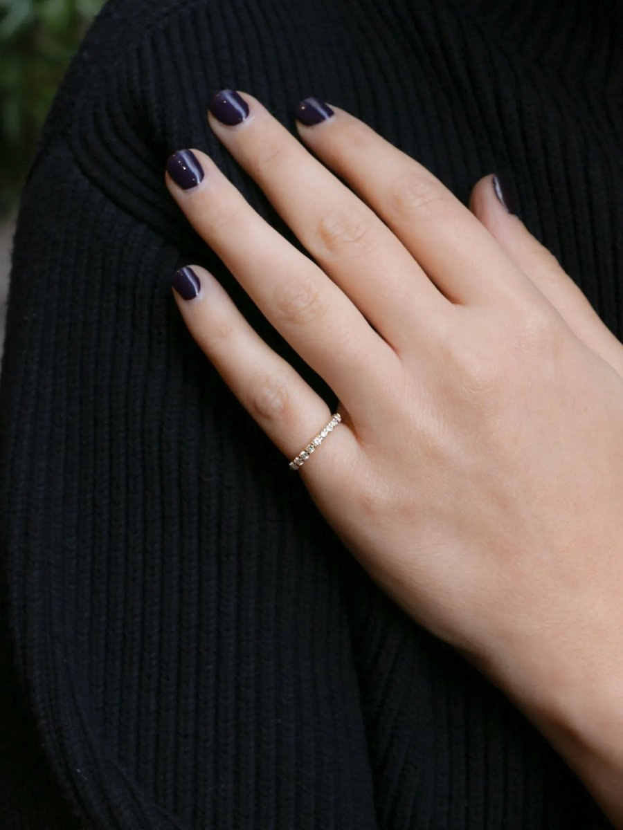 Demi - Alliance américaine en or jaune et diamants 0,36 ct - Castafiore