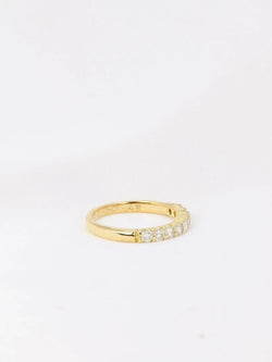 Demi - Alliance américaine en or jaune et diamants 0,36 ct - Castafiore