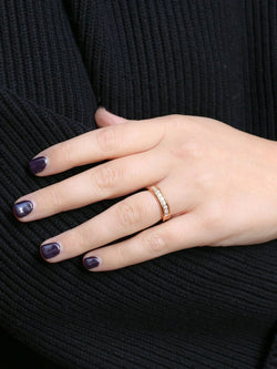 Demi - Alliance américaine en or jaune et diamants 0,36 ct - Castafiore