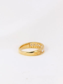 Demi - Alliance américaine en or jaune et diamants 0,36 ct - Castafiore