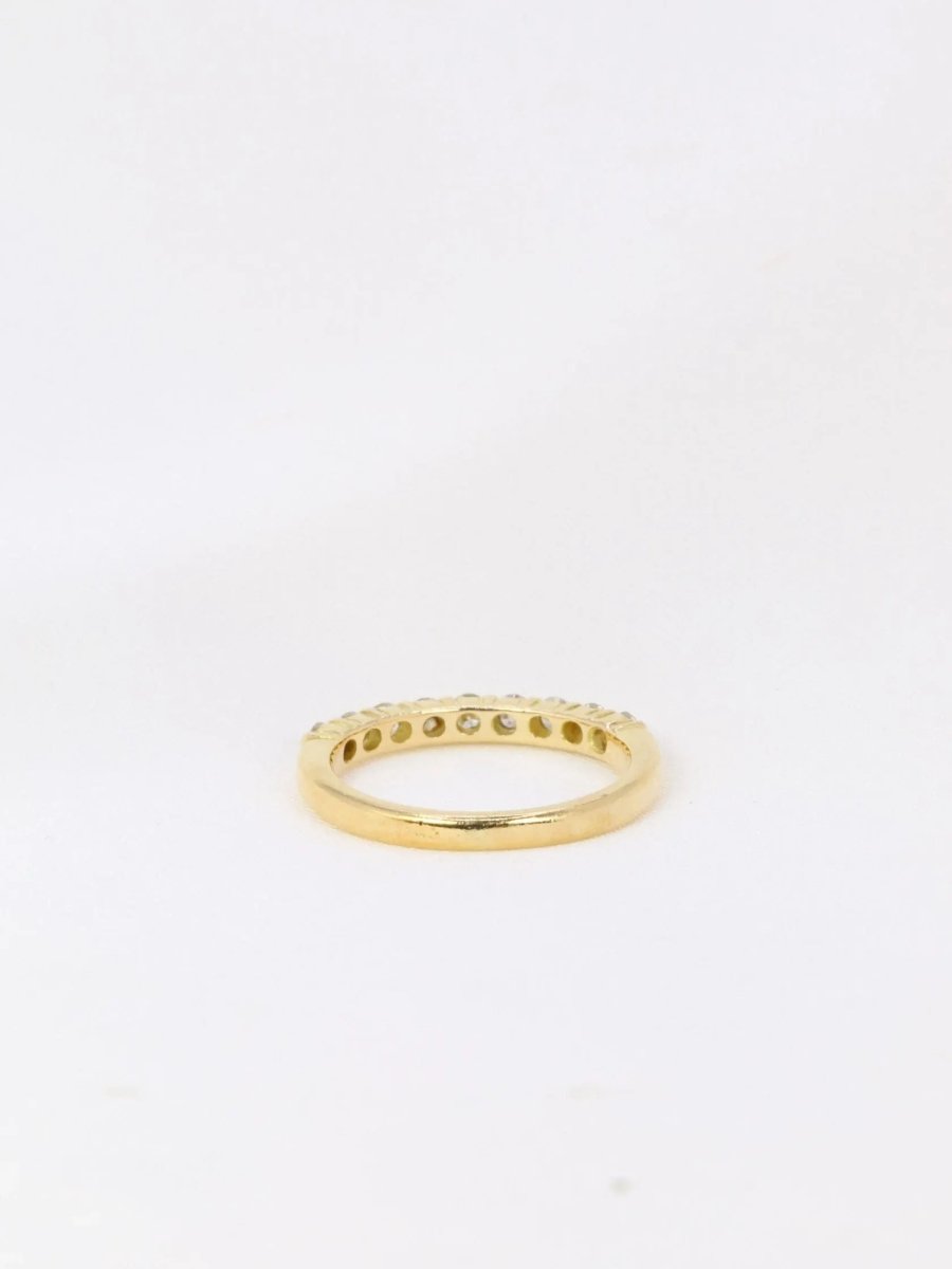 Demi - Alliance américaine en or jaune et diamants 0,36 ct - Castafiore