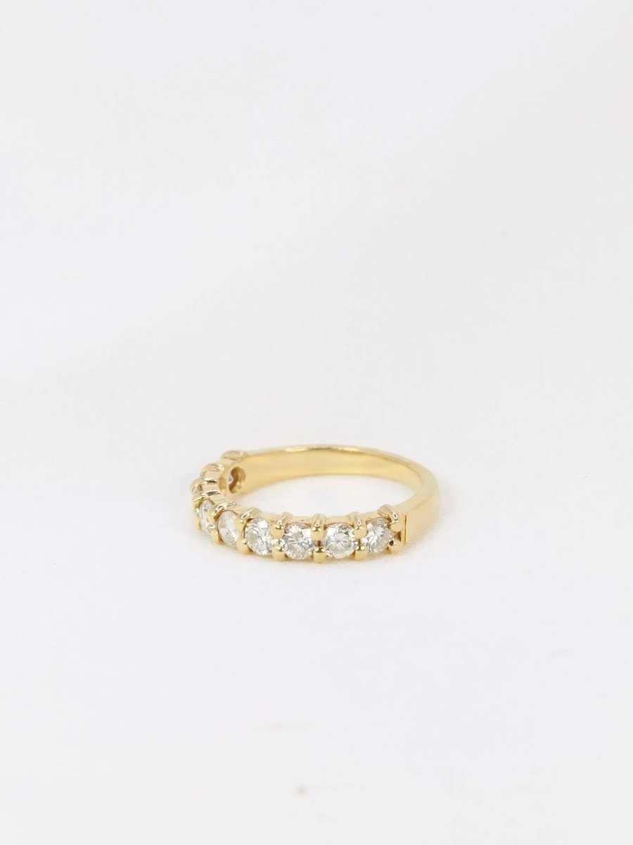 Demi - Alliance américaine en or jaune et diamants 0,72 ct - Castafiore