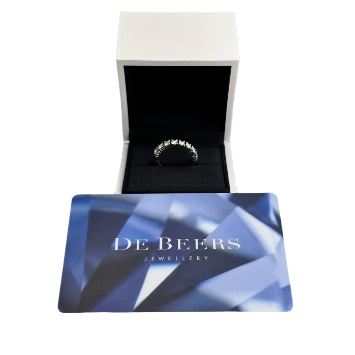 Demi Alliance De Beers en Platine avec 8 diamants brillants soit 0,62 Cts H - SI1 de 2016. Full set. - Castafiore