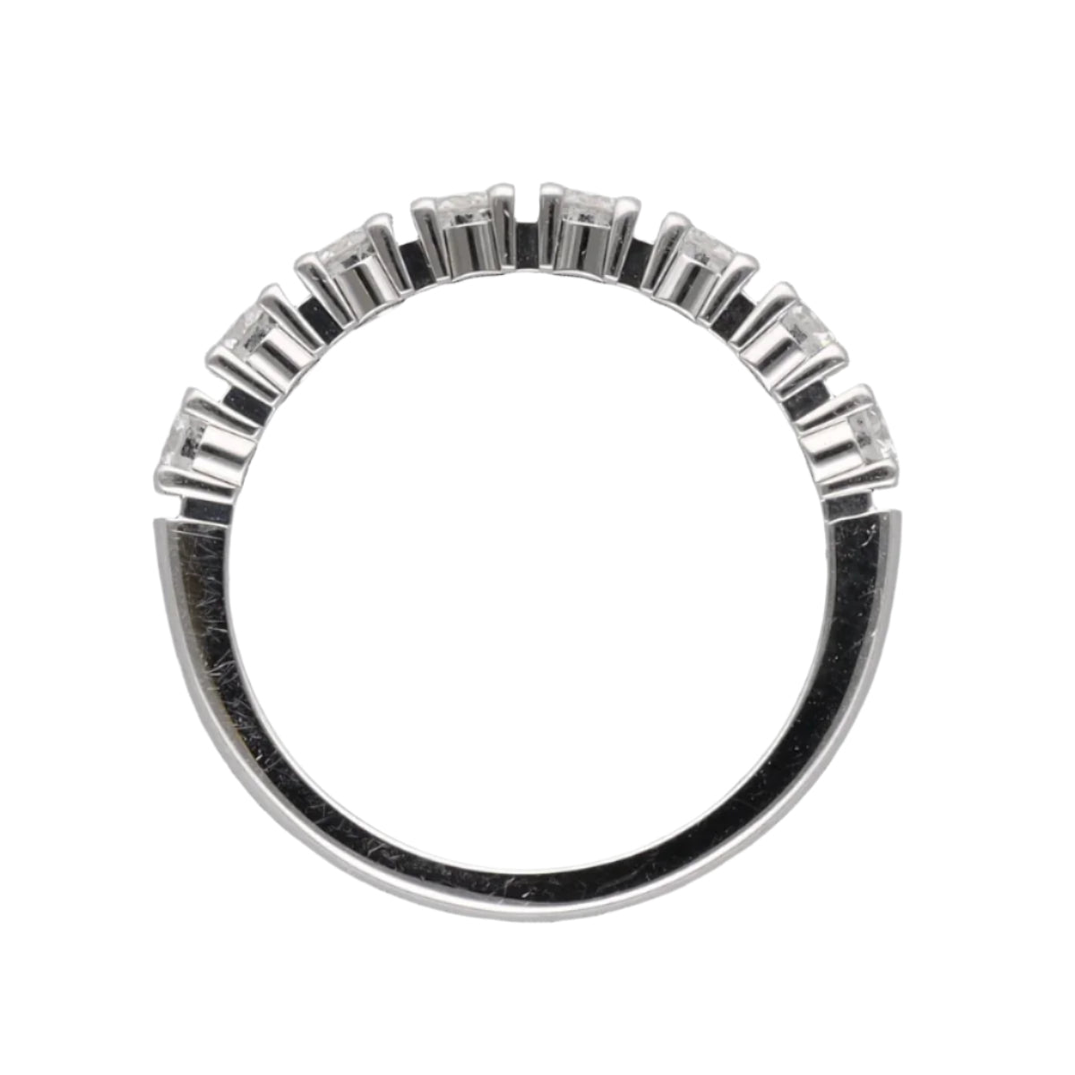 Demi Alliance De Beers en Platine avec 8 diamants brillants soit 0,62 Cts H - SI1 de 2016. Full set. - Castafiore