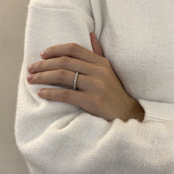 Demi Alliance De Beers en Platine avec 8 diamants brillants soit 0,62 Cts H - SI1 de 2016. Full set. - Castafiore