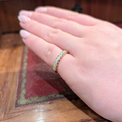 Demi - alliance en or jaune et diamants - Castafiore