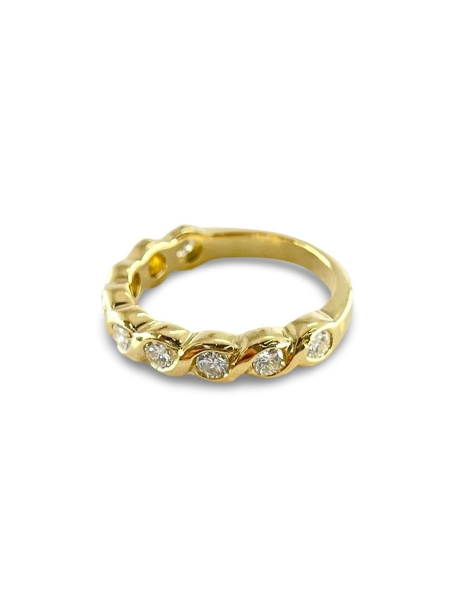 Demi - alliance or et diamants 0,54 ct - Castafiore