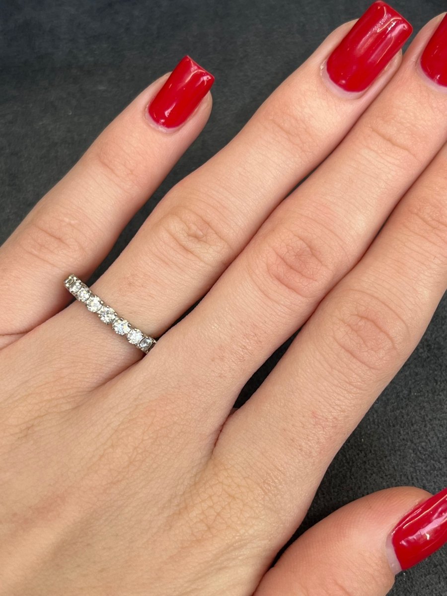 Demi Alliance or et diamants 0,72 ct - Castafiore