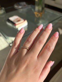 Demi alliance - Or jaune et diamants - Castafiore