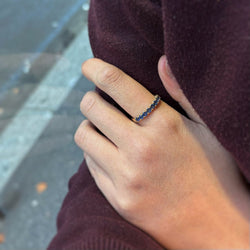 Demi - Alliance - Or jaune & Saphirs - Castafiore