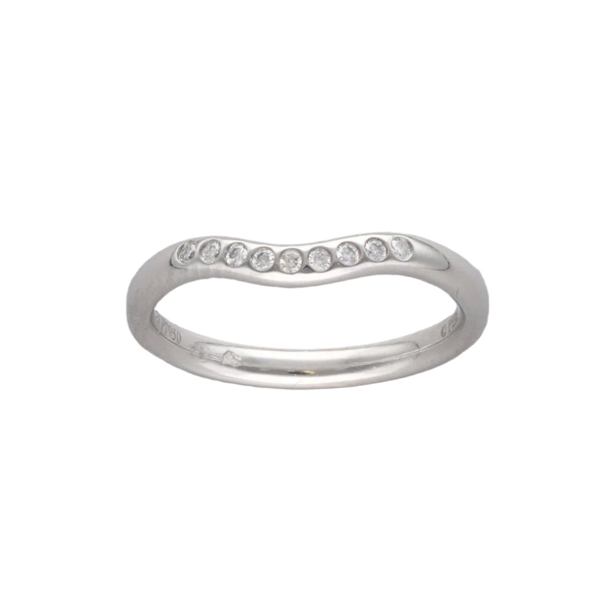 Demi alliance TIFFANY & CO - Olga Peretti en platine et diamants - Castafiore