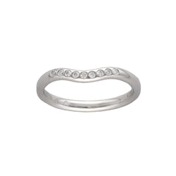 Demi alliance TIFFANY & CO - Olga Peretti en platine et diamants - Castafiore