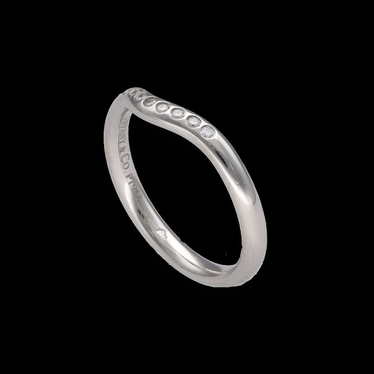 Demi alliance TIFFANY & CO - Olga Peretti en platine et diamants - Castafiore