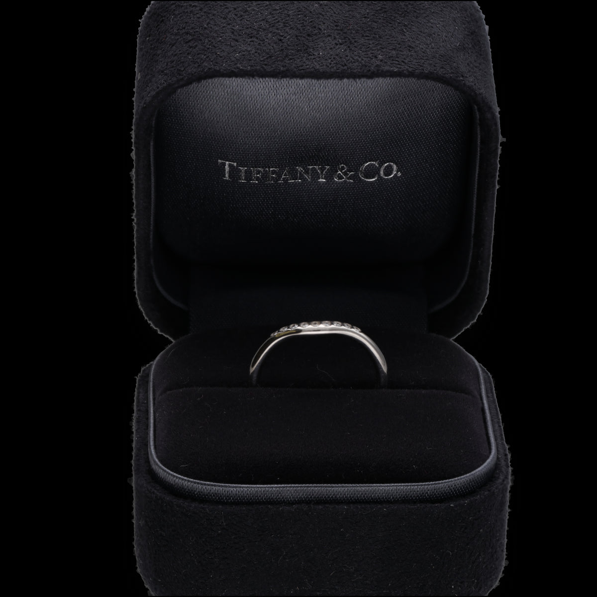 Demi alliance TIFFANY & CO - Olga Peretti en platine et diamants - Castafiore