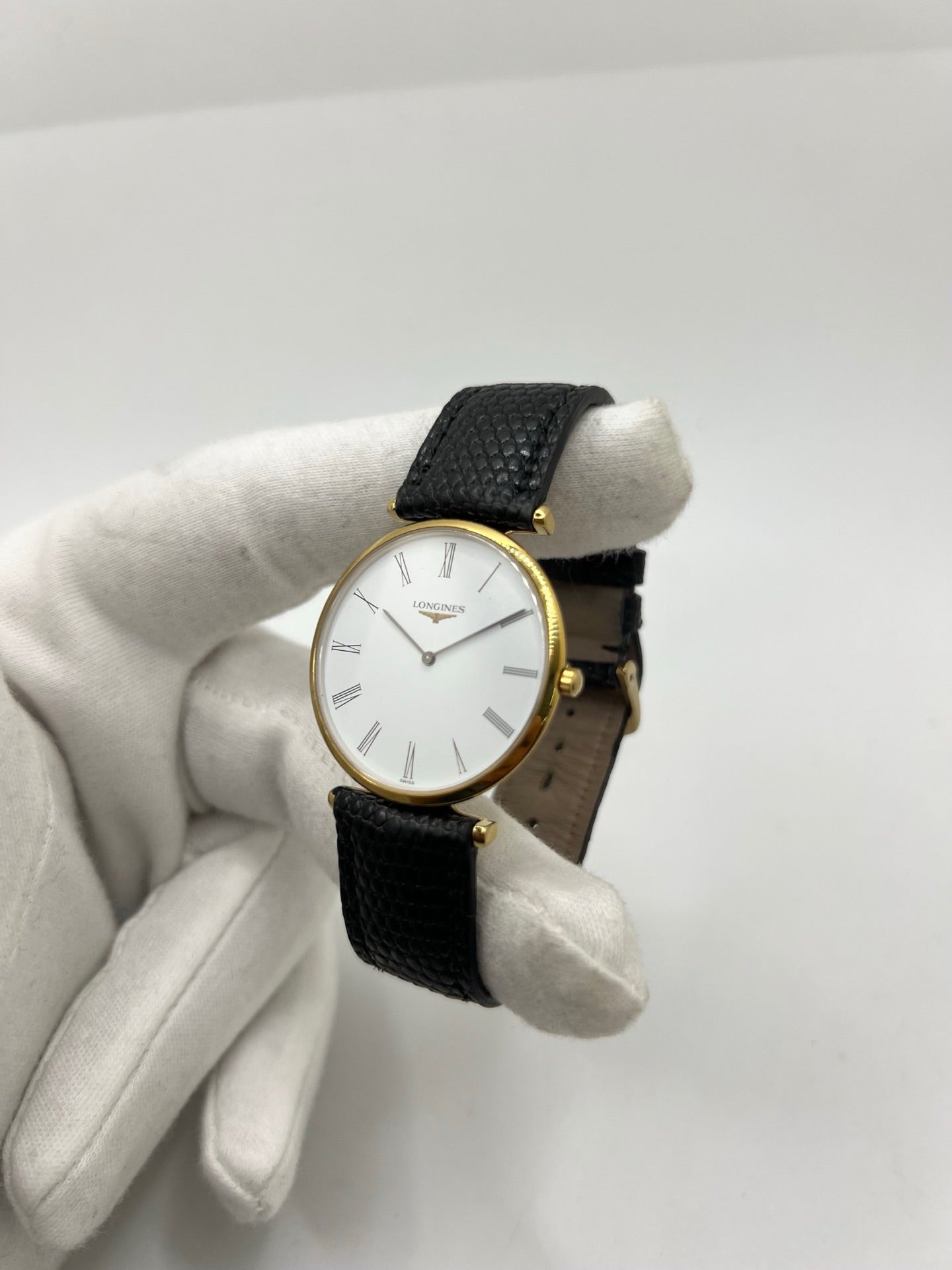 LONGINES "La Grande Classique" Watch, Gold-plated, Stainless Steel, and Leather