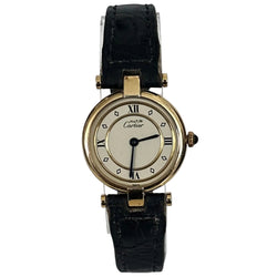 CARTIER "Must de Cartier" Watch in Vermeil and Leather