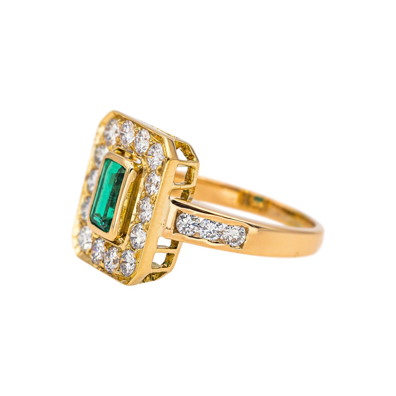 Bague Or jaune Emeraude