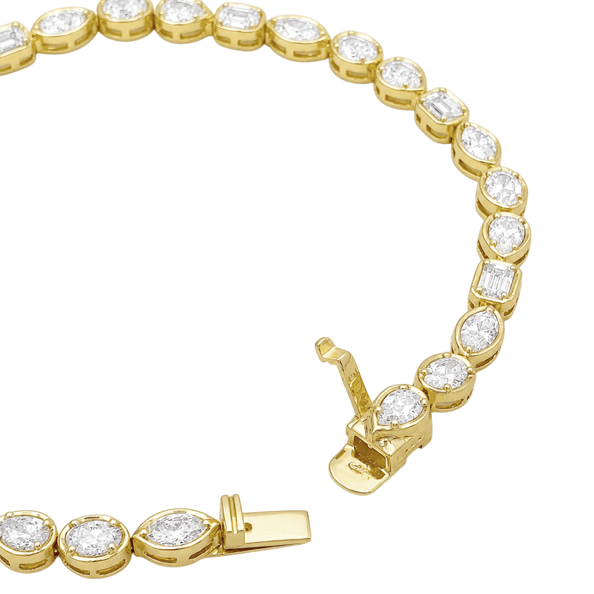 Bracelet Ligne en or jaune et diamants