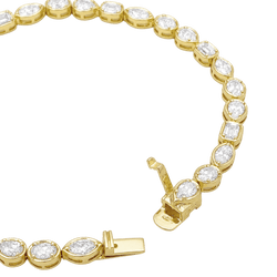 Bracelet Ligne en or jaune et diamants