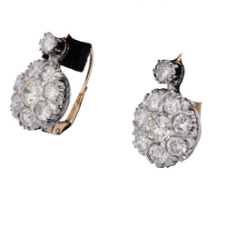 Platinum and Diamond Lever-back Earrings