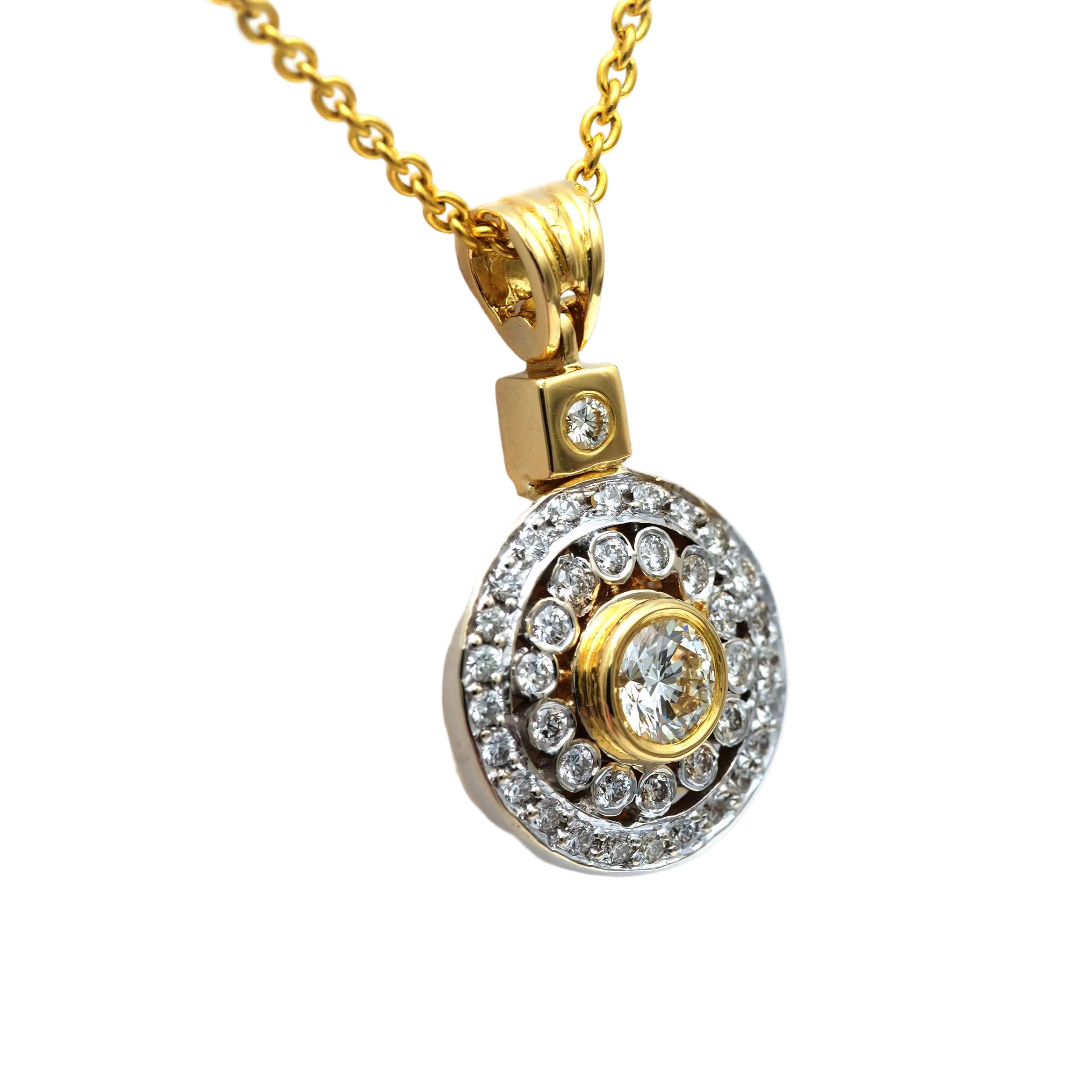 Pendentif en or jaune et diamants